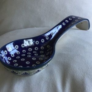 Polish Pottery Large Spoon Rest